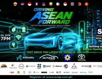 Event banner for the 14th Philippine EV Summit 2026 at SMX Convention Center